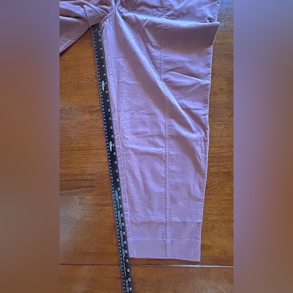 NWT Madewell Purple Mauve Corduroy Pants Button Closure Size Medium - Picture 6 of 6